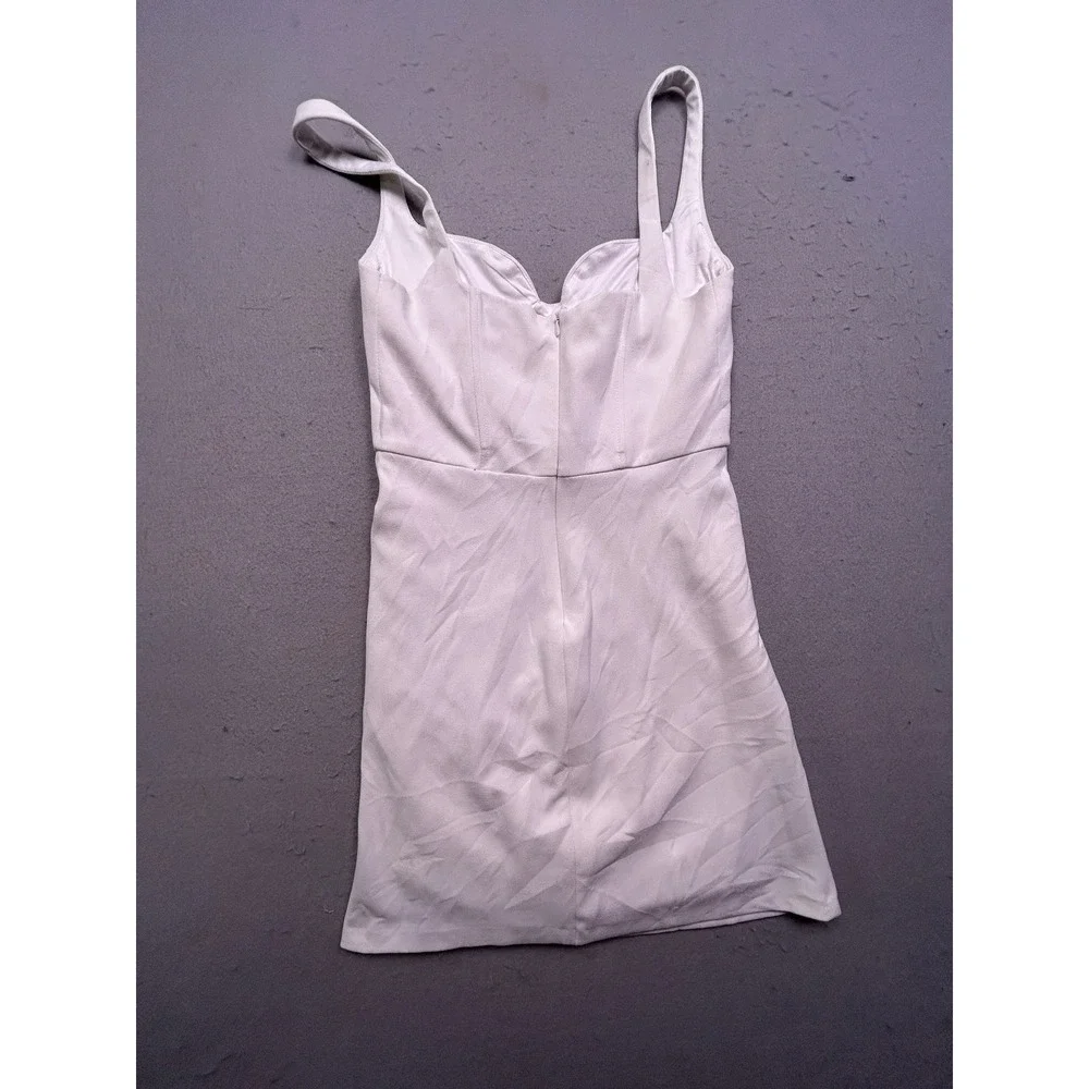 Zara Mini Dress Textured White M Womens